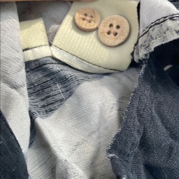 Jamaica Jaxx Casual Black and Cream Tropical Button Down Shirt Medium - Picture 9 of 15